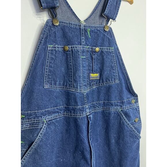 Vintage Oshkosh Overalls Men's 36x34 Blue Vestback Denim Distressed - Picture 1 of 8